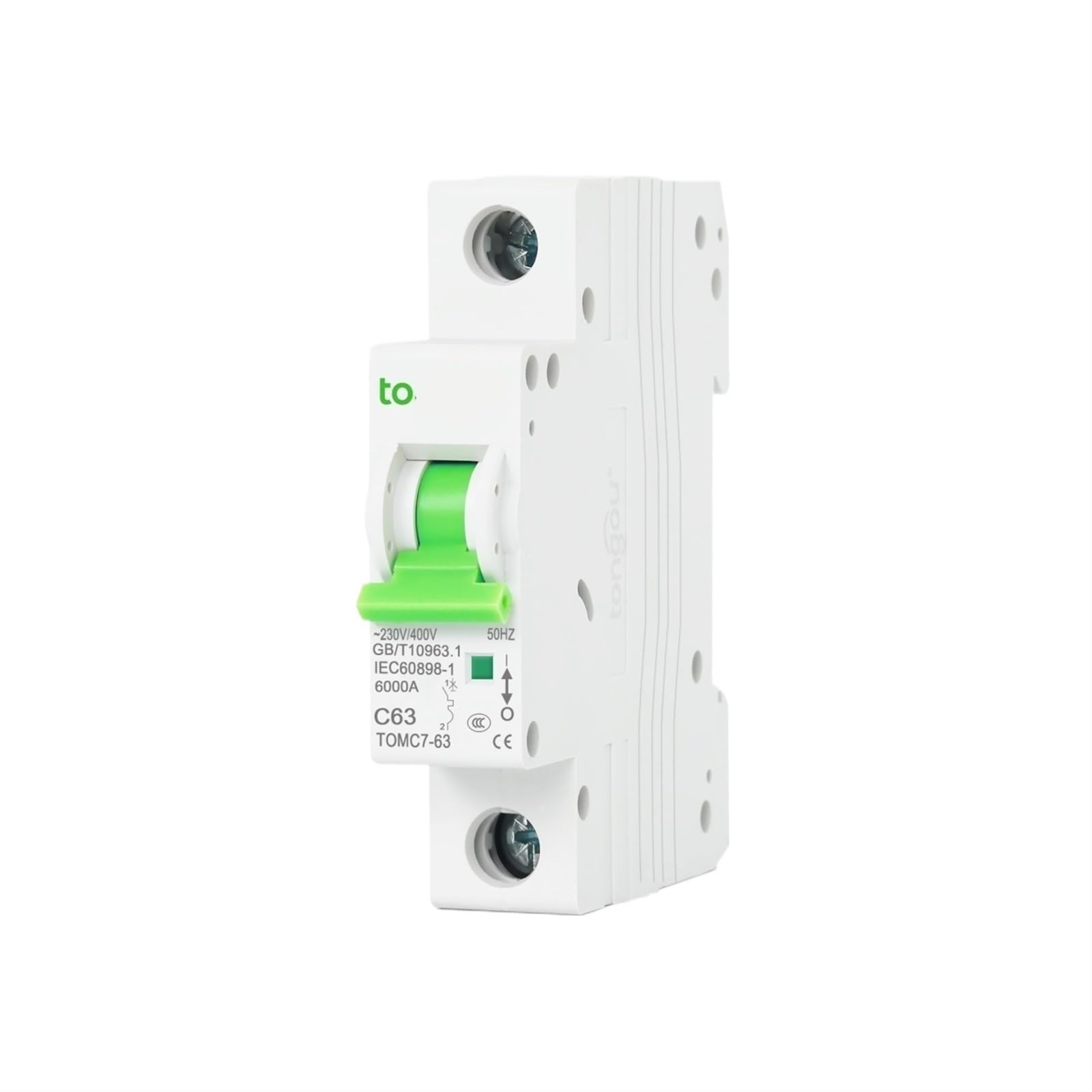 Interruttore magnetotermico curva C 1P 2P 1A 6A 10A 16A 20A 25A 32A 40A 50A 63A 6KA 110V/230V 50/60HZ(1,C1)