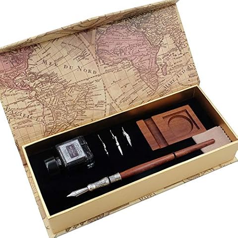 GC Antique Wooden Calligraphy Pen Set Cover