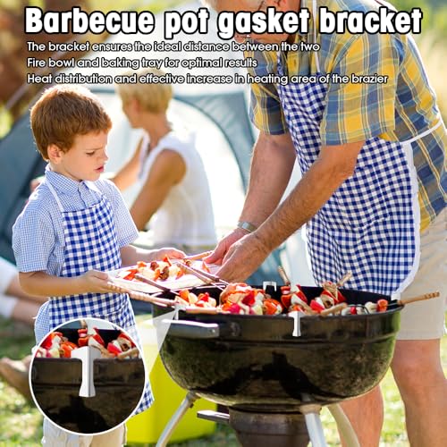 Udbrud 4 Stück Feuerplatten Abstandshalter Set, Universal Edelstahl Grillplatte Abstandshalter, Abstandshalter Feuertonne Feuerplatte für Grillring Fass BBQ Disc Feuerschalen