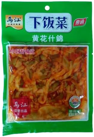 Amazon 下飯菜 四川風ラー油漬け搾菜 ザーサイ の漬け物 黄花什錦 180g 5袋 烏江恵通 下飯菜 メンマ ザーサイ 通販