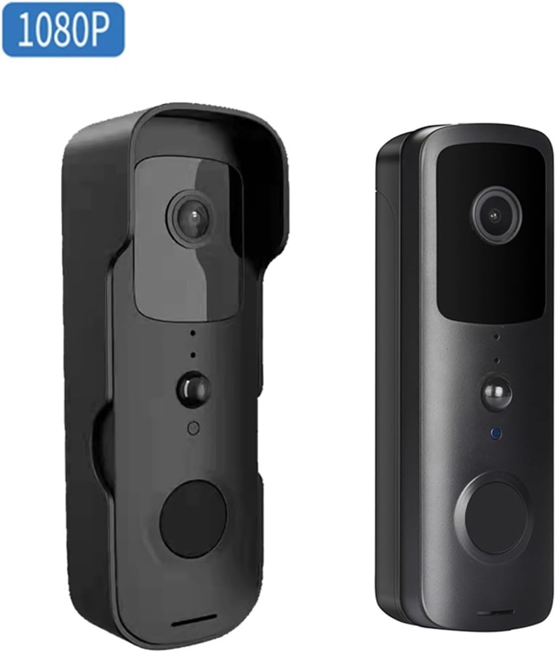 Inteligentny dzwonek do drzwi wideo bezprzewodowy Wi-Fi 1080p domofon dzwonek dwukierunkowy dźwięk ostry widok na żywo (czarny zestaw 3) dzwonek