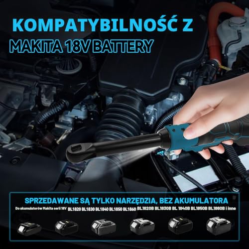 18 V akumulator bezprzewodowy klucz grzechotkowy zestaw elektrycznych kluczy grzechotkowych 3/8" z kostką 9, 10, 11, 12, 13, 14, 15, 17 mm, 600 obr./min, 100 N·m