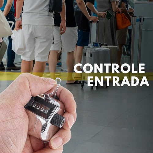 Contador Manual Numérico Estatístico 4 Dígitos Analógico Entrada Controle Pessoas Bares Restaurantes