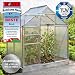 BRAST Gewächshaus Aluminium mit Fundament | 42 Modelle | 130x190x195cm - 490x250x235cm | TÜV geprüft | 6mm Hohlkammerplatten | rostfrei wetterfest temperaturbeständig | 130x190x195cm Silber
