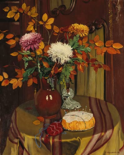 Affiches sur toile de fleurs d'automne 50x70 de Felix Edouard Vallotton