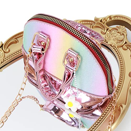 Aisa Girls Mini Dome Shell Shape Satchel Coin Purse Top Handle Bag Crossbody Shoulder Bag3
