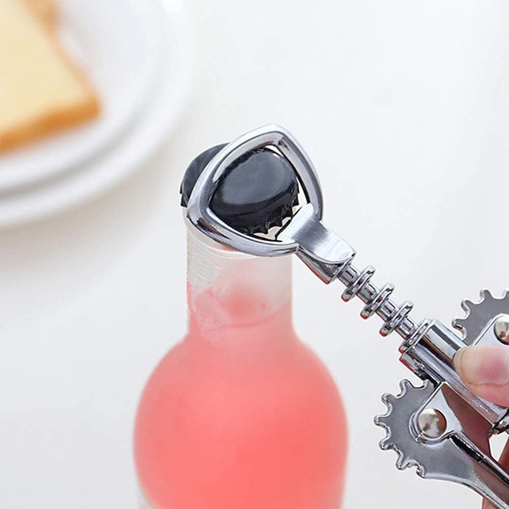 Pindia All in One Multifunctonal Corkscrew Wine Beer Bottle Opener- 1 Pc - Image 3 thumbnail