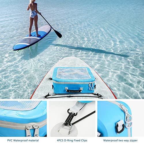 Morxplor Waterproof Pvc Material Paddleboard Cooler Deck Bag,12 Can Surf Sup Deck Cooler Deck Bag Mesh Top Pocket With Independent&Adjustable Straps,Cooler Bag For Paddleboard #TOP2