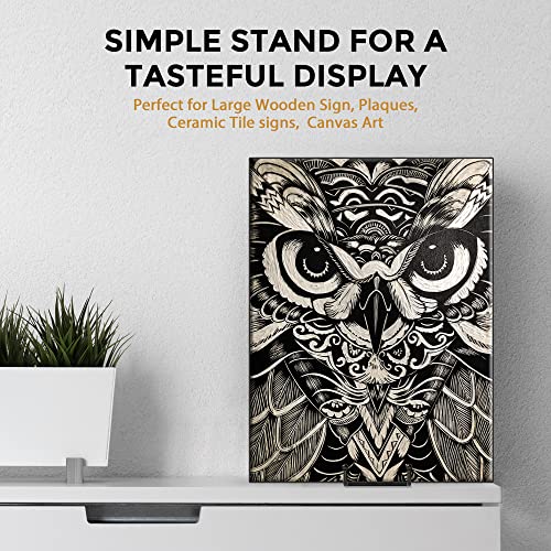 Image of TR-LIFE 10 Inch Large Plate Stands for Display - Metal Plate Holder Display Stand + Picture Frame Holder Stand + Small Easels for Decorative Platter, Book, Plaques, Photo, Tabletop Art (2 Pack)