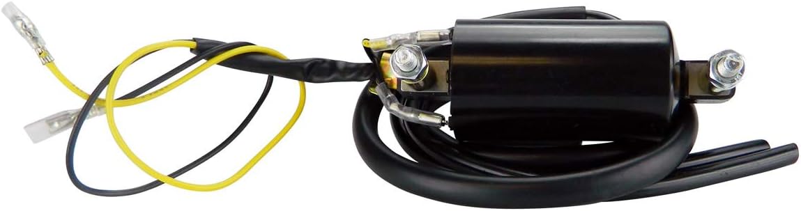 RMSTATOR Pillar Type Electronic Ignition Conversion 1 ohm Dual Lead 6 Volts External Ignition Coil Duel Lead 6 Volt for Honda Kawasaki Suzuki Yamaha Norton BSA Triumph OEM Repl.# 24-72454
