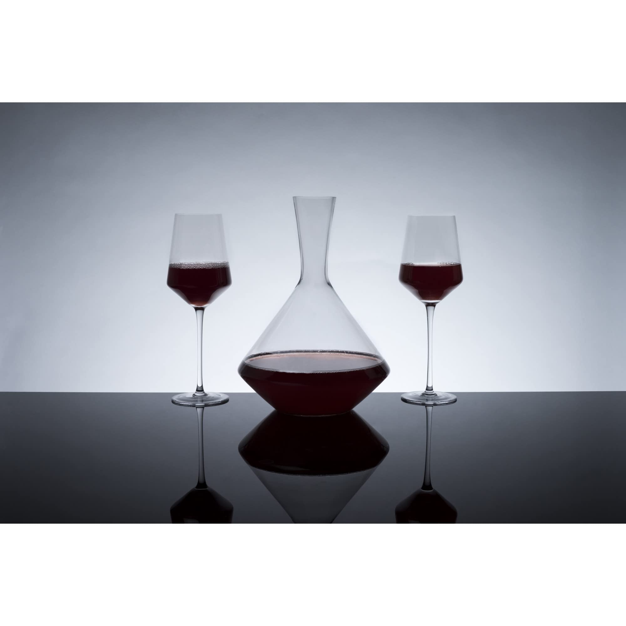 Viski Abgewinkelter Weindekanter, Glaskrug für Rot- und Weißwein, Weinkaraffe, perfekt für Weinliebhaber, 1 Stück, 1,7 l
