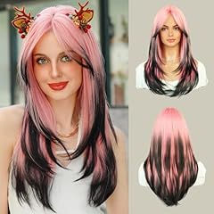 Pink and Black Ombre Wig