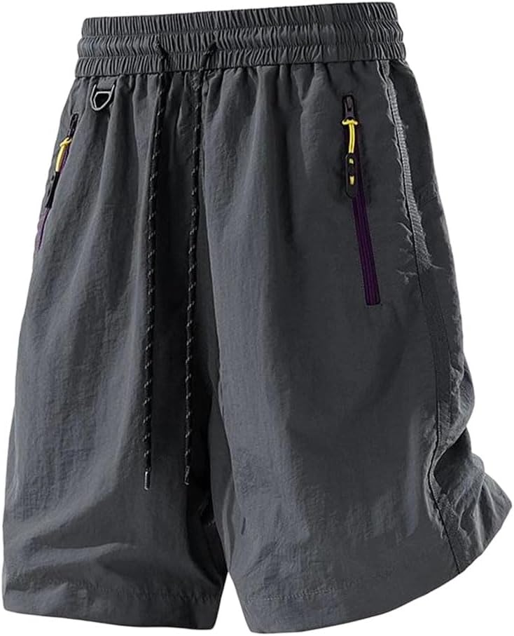 Men Summer Solid Color Basic Loose Fit Daily Sports Shorts