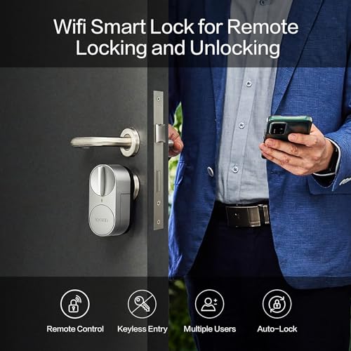 Lockin Smartes Türschloss G30 mit Keypad Pro, WLAN & App-Steuerung, Auto-Lock, Alexa- & Google-kompatibel, keyless Entry elektronisches türschloss, Fingerprint, Zutrittscode, Grau – Bild 6