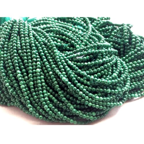 Perles malachite vertes 2mm pour création de bijoux faits main DIY - 6