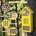 Bee House Bug Hotel & Butterfly House, Handcrafted Wooden Ladybug House, Natural Insect Habitat for Garden, Patio, or Yard, Durable Pine Wood, Attracts Pollinators, 10.4 x 5.5 x 3.2 Inches
