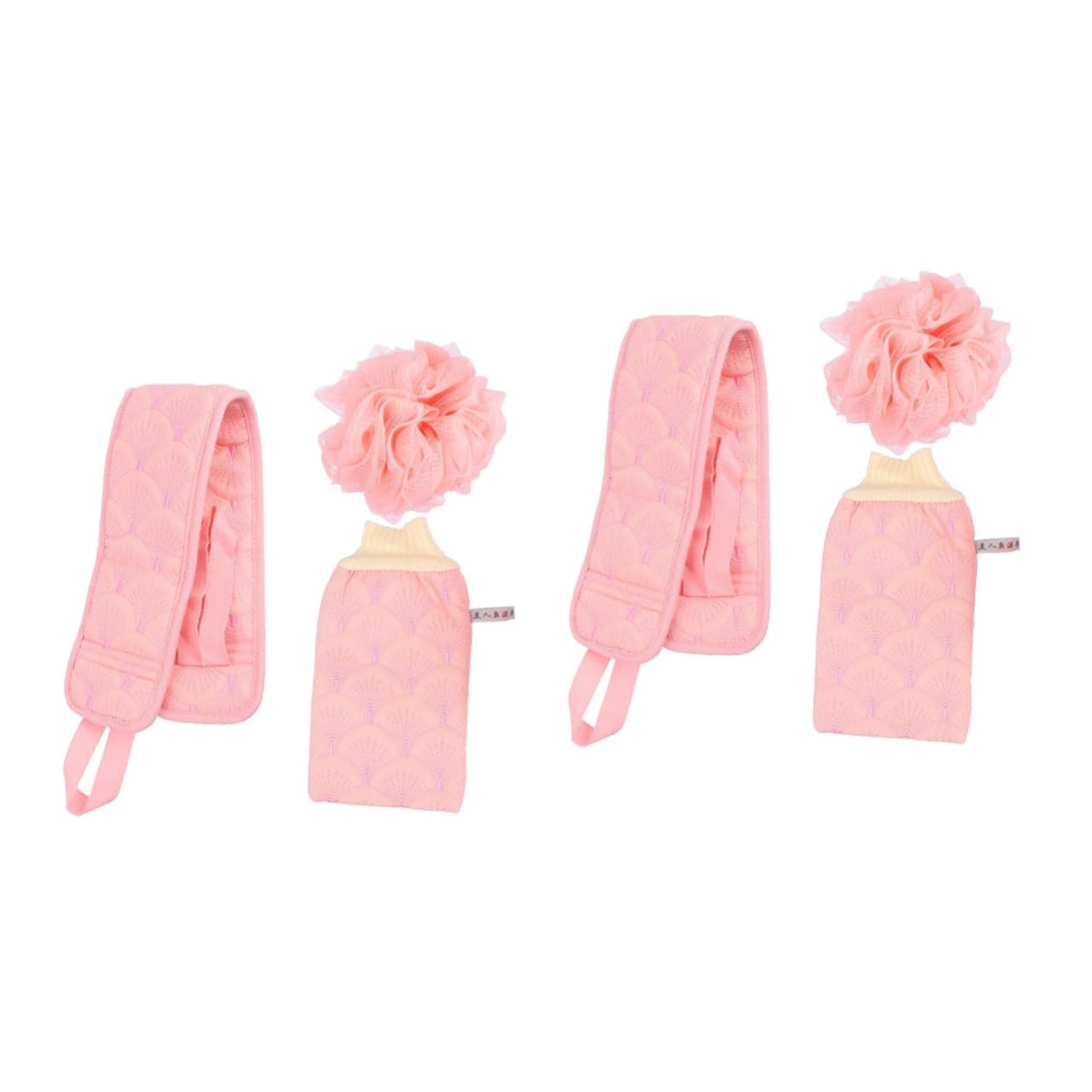 Beavorty 2juegos Guante Exfoliante De Baño Esponja y Tira Para Espalda Para Cuidado Corporal y Limpieza Profunda Para Uso y Baño Material y Seguro Para Piel