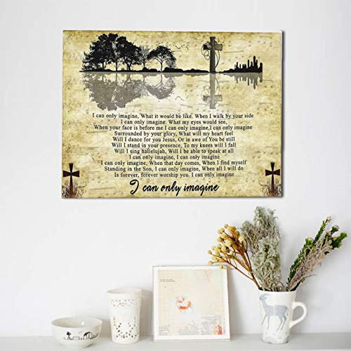 Sunator Jesus Christ Canvas Wall Art Cross And Guitar Poster Christian Religious Modern Artwork Christ Spiritual Prints Framed Wall Decorations For Bedroom Living Room Ready To Hang 12X16 Inches #TOP3