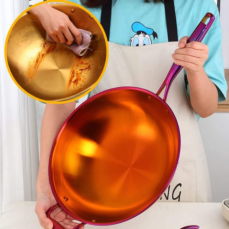 Wok chef antiadherente acero inoxidable con mango miniatura 5