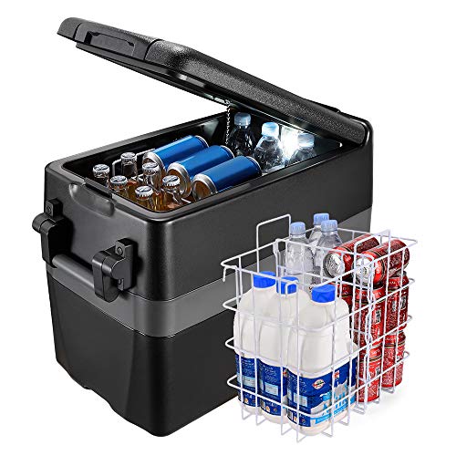 JoyTutus Portable Car Refrigerator, 12 Volt Fridge, 42 Quart/40L Compressor Freezer for Van, Car, RV, Boat (-4℉~50℉) Portable Freezer for Camping, Road Trip and Home