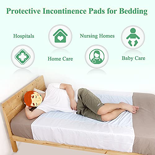 Almohadilla de cama impermeable lavable azul que frena fugas de orina nocturnas 5