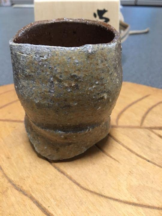 備前焼 重要無形文化財保持者 隠崎隆一作 酒呑 個展作品再値下げ 備前焼 重要無形文化財保持者 隠崎隆一作 酒呑 個展作品再値下げ
