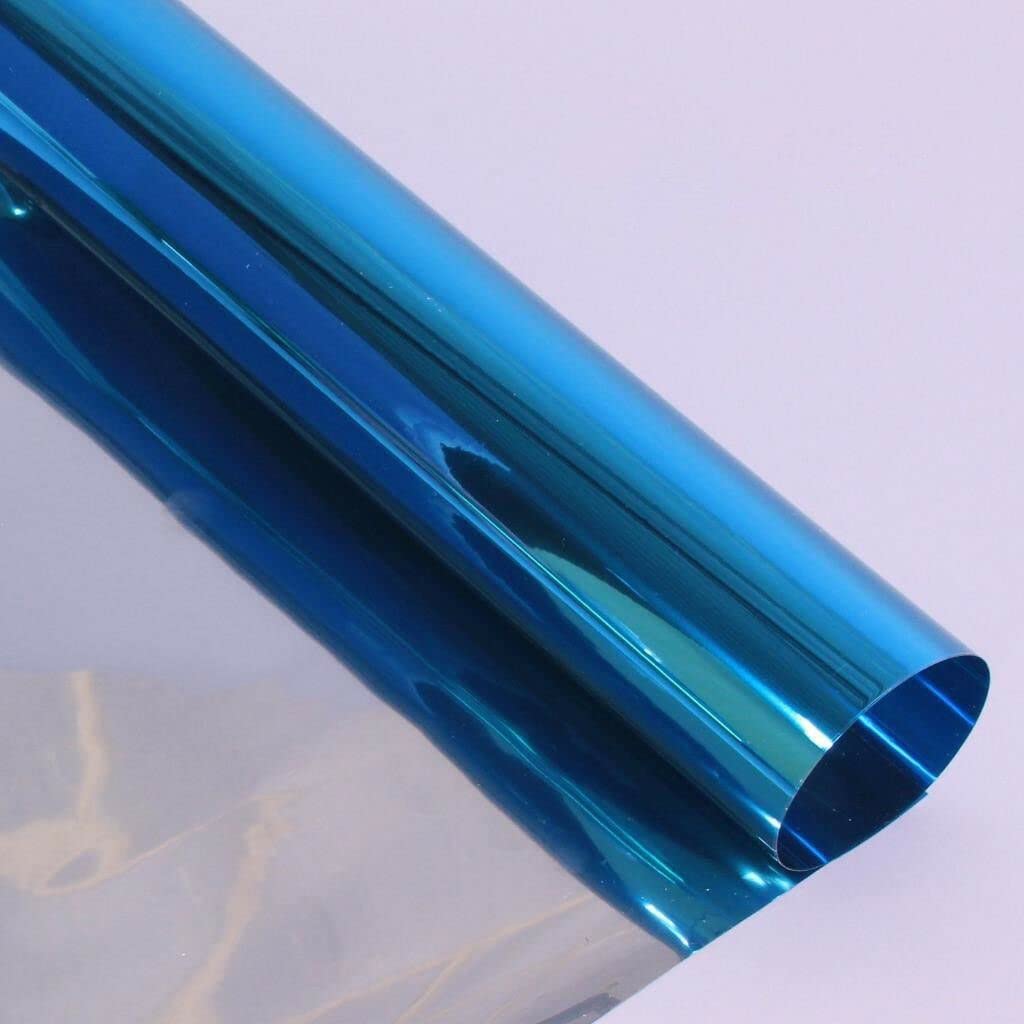 PSSC Window Film One Way Mirror Glass Vision Tint Reflective Solar Self-Adhesive Steel Blue 3m x 52cm