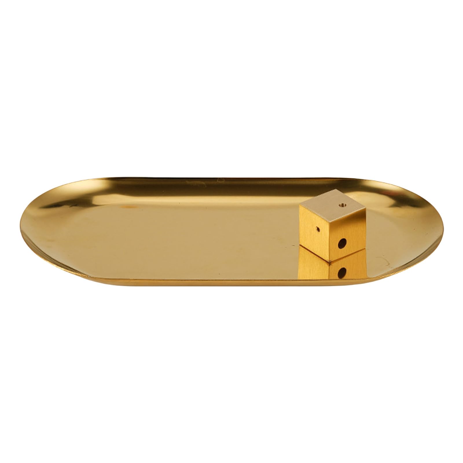Kalttoy Home Decors Brass Square Incenses Stick Burners Holder Multiple Hole with Ashes Catchers Tray for Home and Decors Incenses Stick Holder Tray