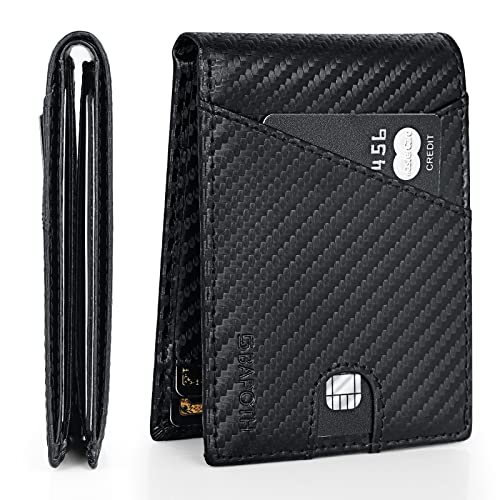 Wallets For Men Slim,Men's Wallets, Card Cases & Money Organizers,100% Genuine Leather Mens Slim Wallet With Id Window|Bills Slot,Bifold Wallets For Men,Thin Wallets Men With Gift Box #TOP2