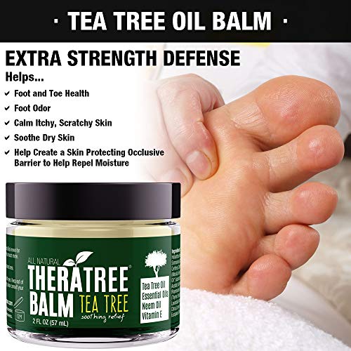 Oleavine Tea Tree Oil Balm with Neem Oil - Helps Fight Skin Irritation and Helps Soothe Dry, Itchy Skin TheraTree
