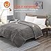 Degrees of Comfort Full Size Heated Blanket for Bed, UL-Certified Fleece Electric Heating Blankets with Auto Shut Off, Grey, Machine Washable, 80Wx84L