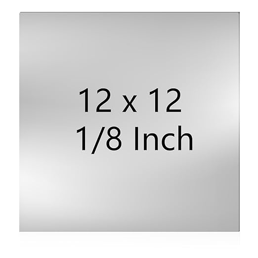 Rocaris 304 Stainless Steel Sheet, 12" X 12" X 1/8"