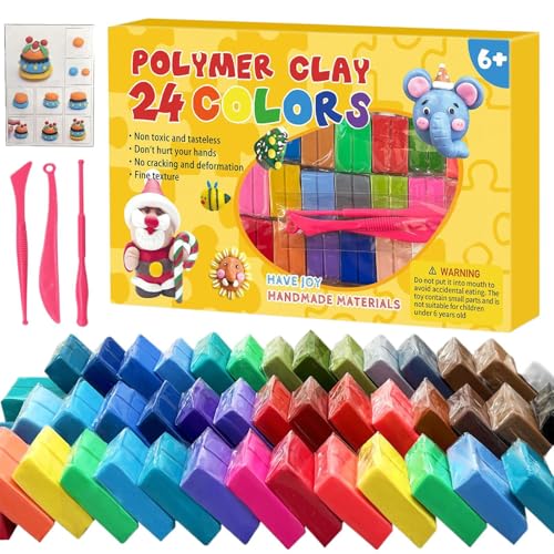 Pasta moldeable para niños, kit creativo con 24 colores y herramientas – Masa para modelar y escultura apta para niños | Para todas las edades, casa, escuela, proyectos artísticos, juego sensorial