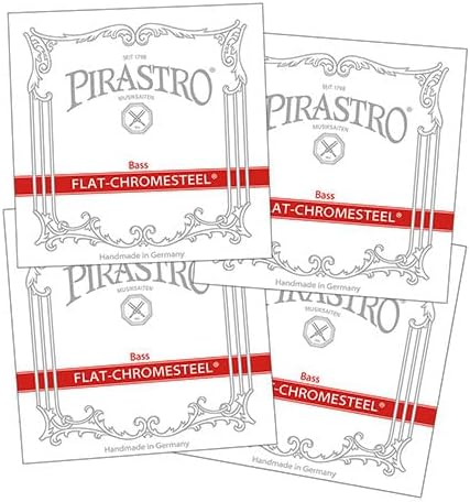 Pirastro 342020 Flat-Chromesteel Bass (Orchestra) Set, medium