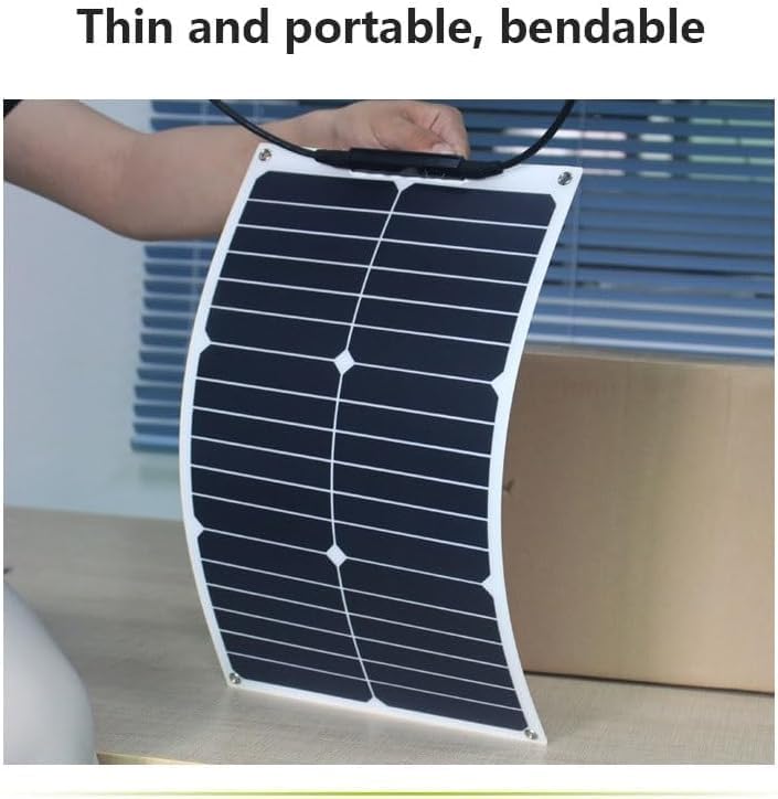 Miniatura 3 de CAJUCA Panel solar flexible de 18W, batería de energía solar monocristalina de alta eficiencia, Fuente de alimentación de emergencia de tablero de