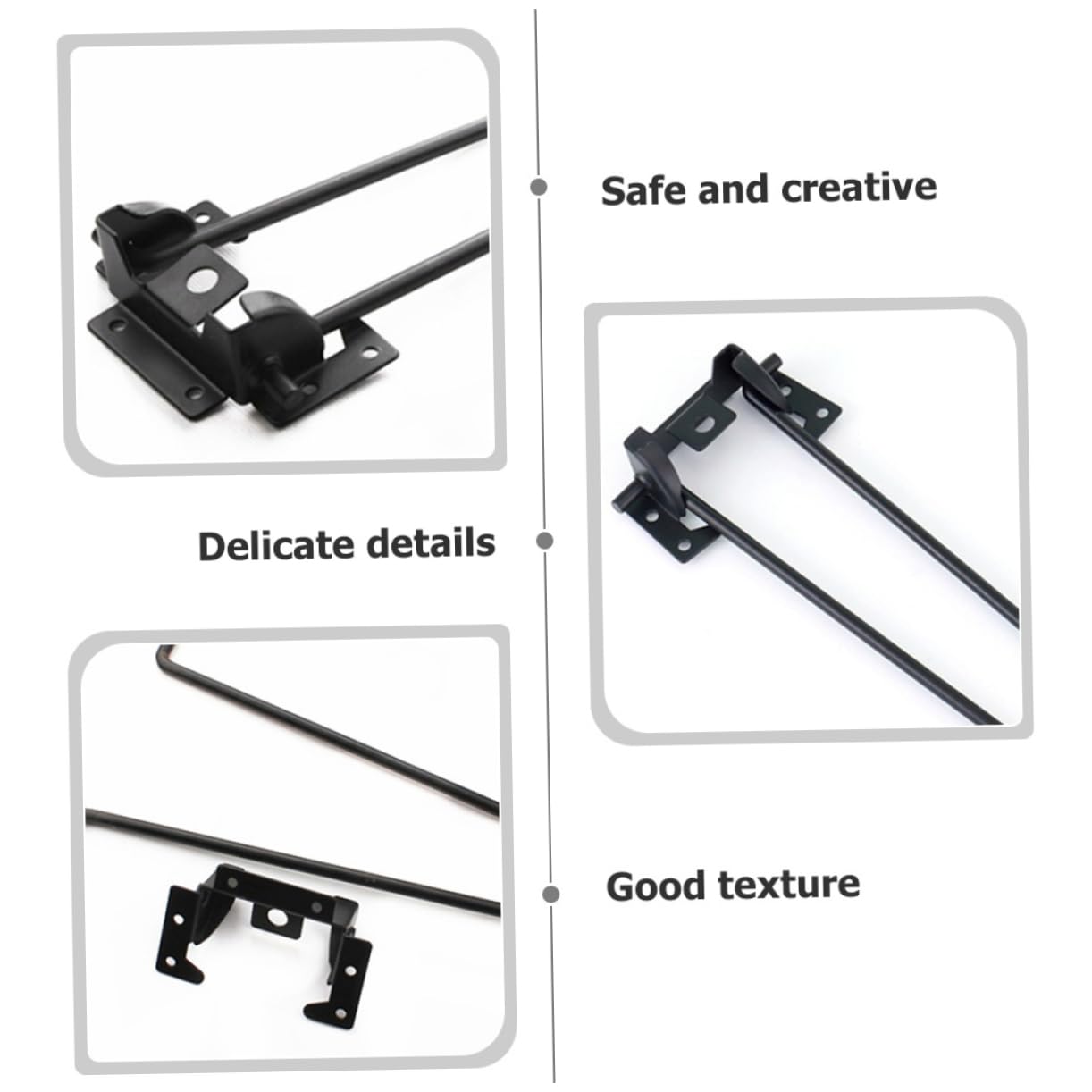 Hemobllo 4 Stück Schreibtischbein aus Eisen Klappbare Haarnadelbeine für Couchtisch und Küchentischbeine Starke und Zuverlässige Metallbeine für Aufklappbarer Tisch Schwarz