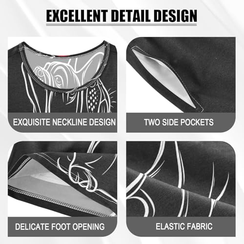 ALAZA Lovely Bulldog Black Pajamas Set Short Sleeve Cotton Sleepwear Summer Pjs 2 Piece 5-14Y4