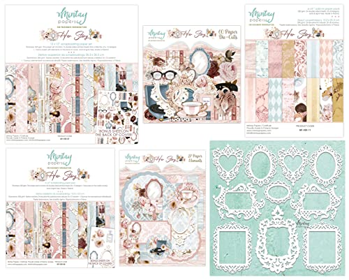 Mintay Papers Her Story - Complete Collector’s Designer Pack With 12X12 Paper Set, 6X6 Paper Pad, 6X8 Paper Pad, Elements, Die-Cuts And Decorative Chipboard #TOP24