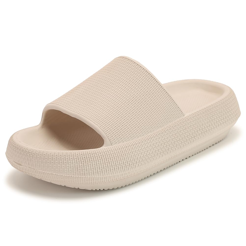 TOBVZOOCloud Slippers for Women and Men, Cloud Slides Soft Thick Sole, Non Slip Bathroom Pillow Slippers Sandals