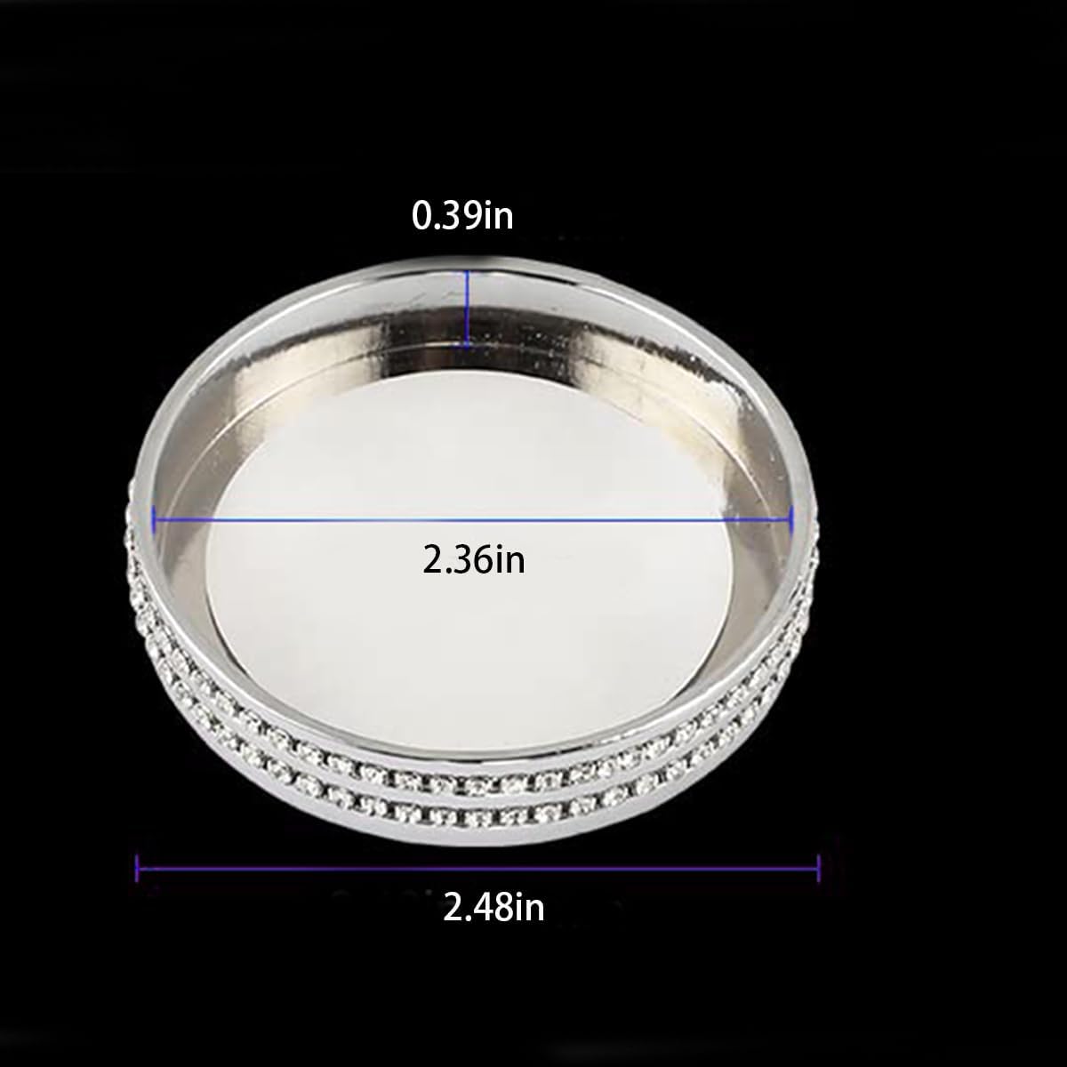 MICROCK Bling Accessories for BMW 1 2 3 5 7 Series X1 X3 X5 X6 Media iDrive Control knob Cover Rhinestone Crystal, Inner Diameter 2.17in, Height 0.39in