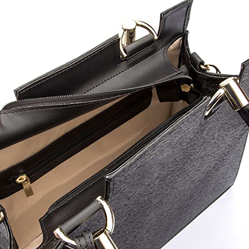 Kit 03 Peças Bolsa Castelo + Bolsa Corrente + Carteira Feminina (Unico, Preto)