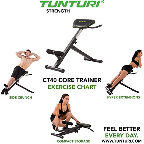 Tunturi CT40 - Fitness bench - Core trainer - Back trainer - Hyperextension bench - Roman Chair - Image 4