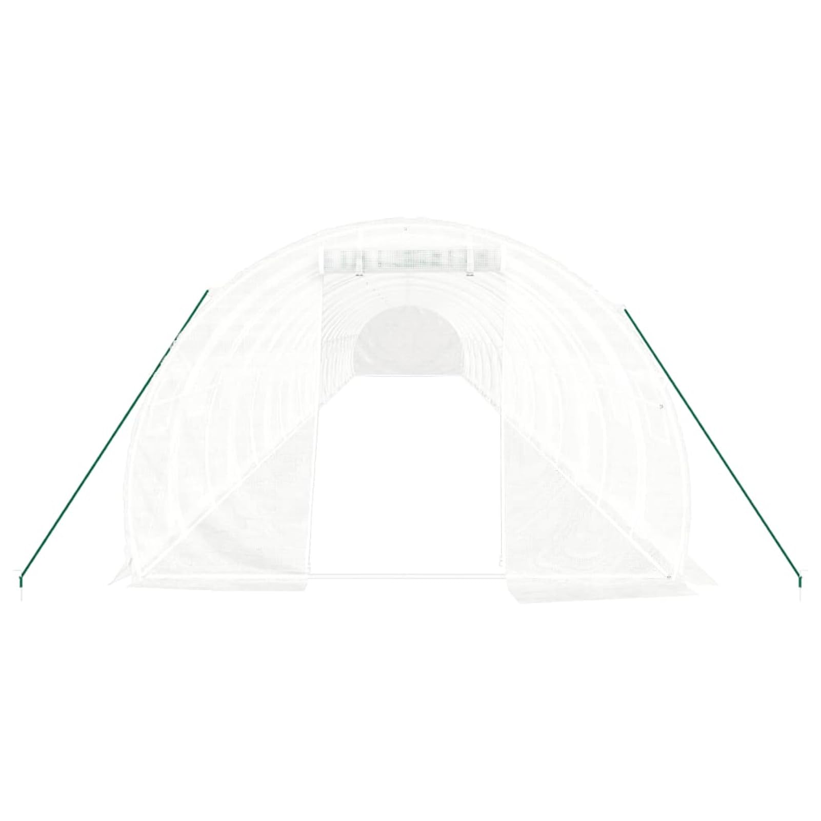 SECOLI Foliengewächshaus Gewächshaus Winterfest Folientunnel Gewächshaus mit Stahlrahmen Weiß 60 m² 20x3x2 m Tomaten Gewächshaus Tunnelgewächshaus Gewächshaustunnel Winter Gewächshaus Frostsicher