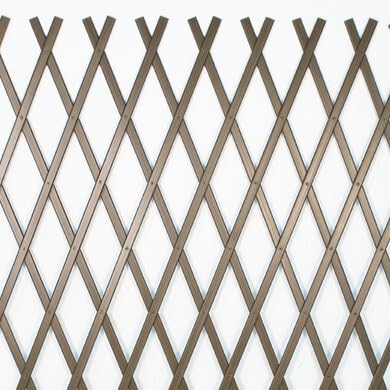 OOGarden - Treillis extensible en PVC marron de 2 x 1 m