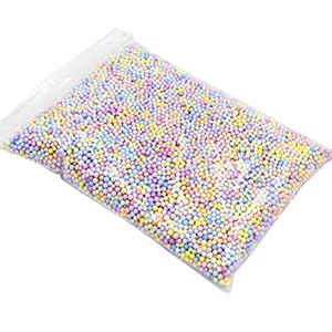 STOBOK 10 Pakjes Mini Schuimballen Macaron Regenboog Piepschuim Kralen Decoratieve Ambachtelijke Kralen Voor Het Vullen…