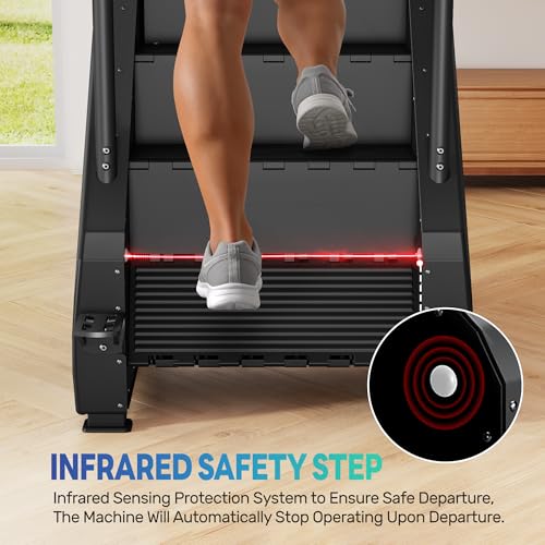 Image of T1 Stair Stepper Machine, 550Lbs Commercial Grade Stair Climber for Home with 15 Resistance Level and LED Screen, Stepmill Exercise Machine for Full Body Workouts, 24-164 Steps /Min