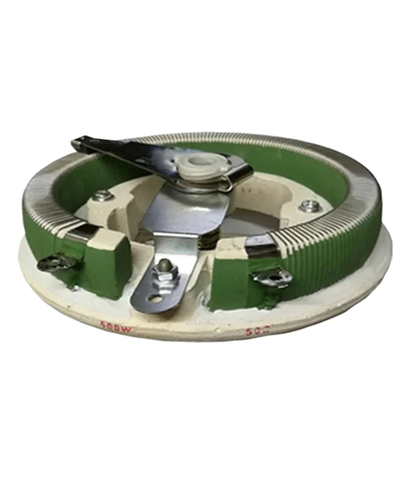 resistore regolabile con reostato ceramica BC1 Resistore a disco circolare 25W 50W 100W 200W 300W 3 5 100K Potenziometro regolabile Reostato a filo avvolto Rotary variabile(25W 500 Ohm 44X40mm)