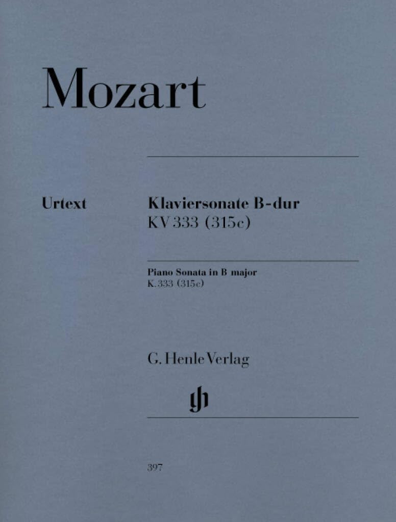 Piano Sonata B flat major KV 333 (315c) - piano - (HN 397)