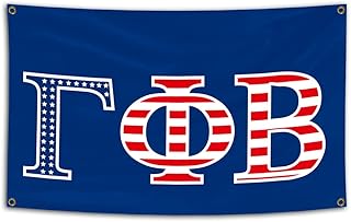 Used for Gamma Phi Beta 3×5FT America Flag With Four Brass Grommets Blue background Double stitch Decoration banner