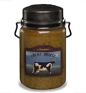 McCall’s Candles | Crème Brûlée | 26 oz Scented Candle | USA-Poured | Vintage Rustic Jar with Carrying Handle | Caramelized Sugar & Custard Fragrance
